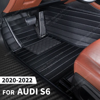 Изготовленные На заказ Коврики из Углеродного волокна Для Audi S6 2020 2021 2022, Ковровое покрытие для ног, Аксессуары для интерьера автомобиля
