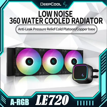 Радиатор с водяным охлаждением DeepCool LE720 360 ARGB Компьютерный Вентилятор AM5 1700 С низким уровнем Шума, Большое Фиолетовое Медное Основание