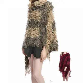 Кабо популярный пальто Леди Batwing рукавом элегантный вязаный плащ пальто для партии женщин свитер накидка Шаль