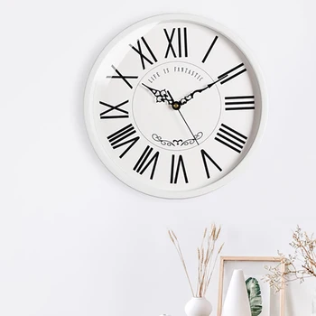 Цифровые настенные часы с кварцевым круглым механизмом, Настенные часы в Скандинавском стиле, Кварцевые Круглые Часы для гостиной