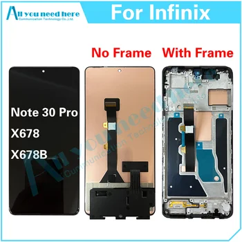 100% Тест Для Infinix Note 30 Pro X678 X678B ЖК-дисплей с Сенсорным экраном, Дигитайзер, Сборка, Замена запасных Частей
