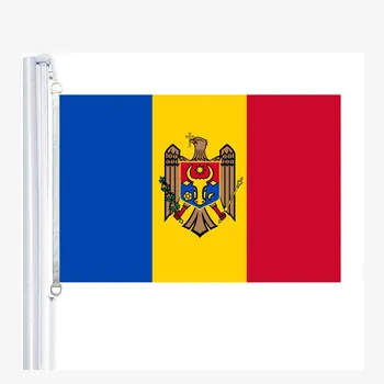 Флаг Молдовы, 90*150 см, 100% полиэстер, баннер, цифровая печать