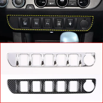 1 шт., автомобильный центральный переключатель управления, функциональная кнопка, накладка на панель, ABS, автомобильный стайлинг для Toyota Tacoma 2016-22, аксессуары для интерьера