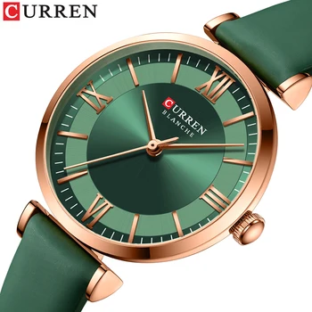 НОВЫЕ часы CURREN Женские кварцевые кожаные наручные часы Wrsitwatches Модные классические часы Montre femme