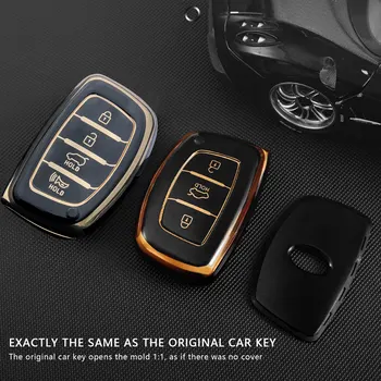 Флип Складной Ключ 4 Кнопки Tpu Чехол для Автомобильных Ключей Hyundai Sonata 2015 Key Shell Fob Автомобильные Аксессуары