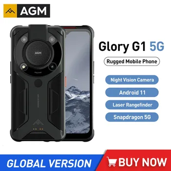 AGM Glory G1 Android 11 5G Прочные мобильные телефоны 8 ГБ ОЗУ 256 ГБ ПЗУ 653 Дюймовые HD Смартфоны 20 МП Камера Ночного Видения 6200 мАч NFC