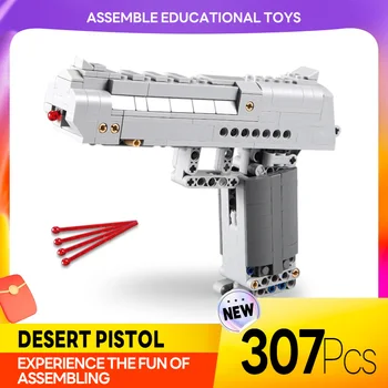 Набор моделей Пистолета Desert Eagle, Игрушечный Пистолет, Набор строительных Блоков, Обучающий Строительный Подарок, Подвижные Игры для мальчиков в возрасте 14 + (307 шт.)