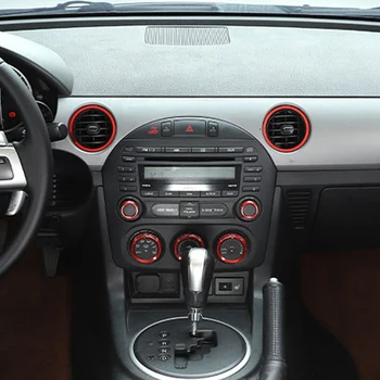 Для Mazda MX-5 NC 2009-15, Приборная панель салона автомобиля, кондиционер, выход воздуха, Декоративное кольцо, аксессуары для интерьера из алюминиевого сплава