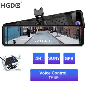 HGDO 4K Sony Imx415 Dash Cam для 12 В 24 В Автомобиля Зеркало заднего вида Камера Спереди и Сзади GPS Видеорегистраторы Ночного Видения Видеорегистратор