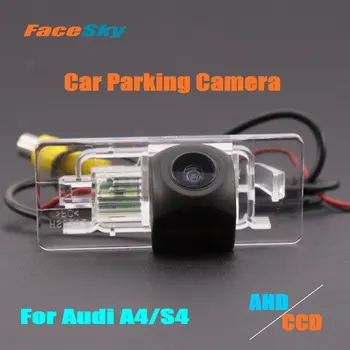 FaceSky Автомобильная Камера заднего вида Для Audi A4/S4 B6/B7/B8/B9 Видеорегистратор заднего вида AHD/CCD 1080P Аксессуары для обратного изображения