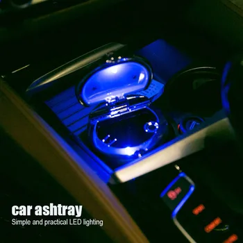 Автомобильная пепельница Светодиодный ночник с имитацией металлического покрытия Автомобильные огнезащитные принадлежности для интерьера