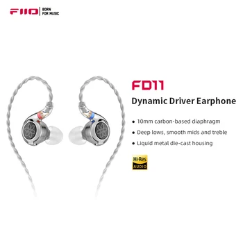 Высокоэффективные Наушники FiiO FD11 с Глубоким Низкодинамичным драйвером IEMs-Вкладыши со Съемным кабелем 0,78 мм