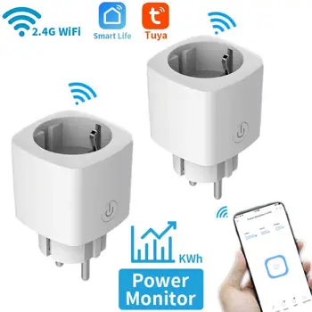 eWeLink 16A EU Smart Plug Bluetooth WIFI Двухрежимная Розетка С Таймером и Энергетическим Монитором Голосовое Управление Работа С Alexa Google Home