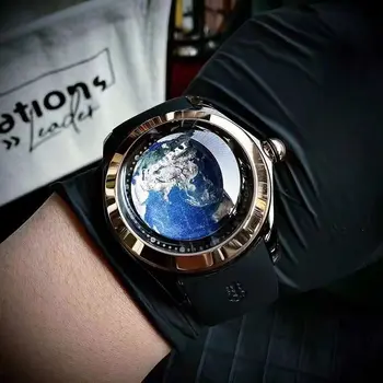 Высококачественные новые автоматические механические часы Blue Earth Kunlun Bubble Design, водонепроницаемые, роскошные и персонализированные
