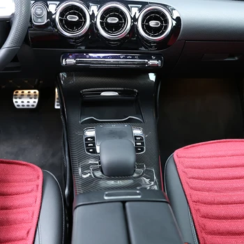 Для Mercedes Benz A Class W177 2019 LHD Автомобильные аксессуары из углеродного волокна ABS, защитная рамка для центральной консоли автомобиля, отделка