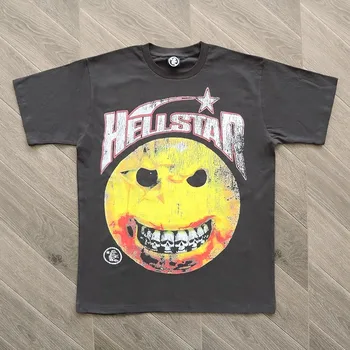 Новая футболка с принтом черепа Hellstar Studios для мужчин и женщин, футболки с коротким рукавом y2k