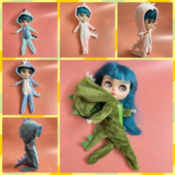 Новый милый комбинезон с динозавром blyth одежда подходит для куклы 30 см Barbies ob24 1/6 bjd аксессуары для кукол