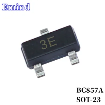100/200/300шт BC857A SMD Транзистор След SOT-23 Шелкография 3E Тип PNP 45 В/200 мА Биполярный Усилитель Транзистор