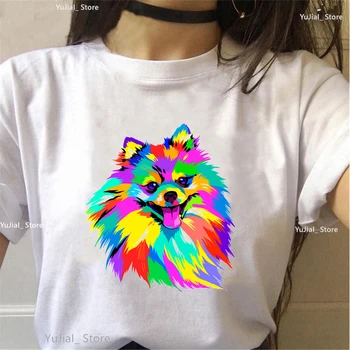Футболка с изображением радужных собак породы чихуахуа, лучший друг женщины, забавная белая футболка, женские летние модные футболки, топы