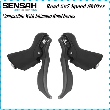 SENSAH 2X7 Переключатели Для Шоссейного Велосипеда R7 2x7 Скоростной Рычаг Тормоза 2x7 Скоростной Переключатель Для Шоссейного Велосипеда, Совместимый С R6800 Claris Sora st-a070 STI