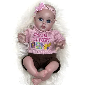 12 Inch Elf Handmade Bebe Reborn Baby Dolls Soft Vinyl Silicone Lovely кукла реборн как живая Handmade Newborn Doll