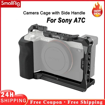 Клетка для камеры SmallRig с Силиконовой боковой ручкой, Полная Клетка для камеры Dslr для Sony Alpha a7c A7C Аксессуары для Камеры 3212
