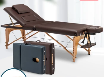 Складная кровать для лица, Медицинский Массаж, иглоукалывание, Массажная кровать, бытовая портативная татуировка с вышивкой