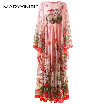 MARYYIMEI Модное подиумное платье, летнее женское платье с рукавом 