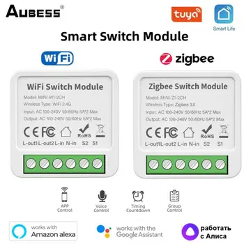 Tuya WiFi Zigbee Smart Switch Модуль Двухстороннего Управления Smart Life APP Дистанционное Управление Через Alexa Google Home Alice Умный Дом