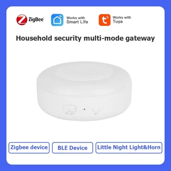 Tuya Многомодовый WiFi zigbee3.0 Bluetooth Сетчатая Сигнализация Умный дом Шлюз Дверной Звонок С Функцией RGB Ночника