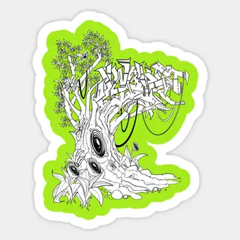 Наклейка с изображением Дерева жизни в стиле Джунглей для декора ноутбука, Спальни, Автомобиля, Милого Мультяшного Искусства, Модного общественного Чемодана