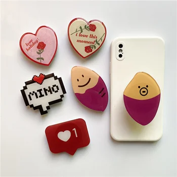 Корейский Милый Улыбающийся Фиолетовый держатель для сладкого Картофеля с держателем для телефона для iPhone 11 13 X Xiaomi