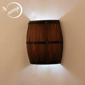 Промышленные ретро настенные светильники American wine barrel современные настенные светильники LED E14 для спальни, гостиной, ресторана, кухни, прохода, бара, магазина