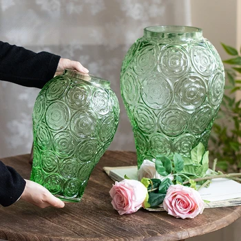 Стеклянная ваза для гостиной, цветочная композиция, высококачественное украшение, площадка для цветочных изделий из прозрачного стекла