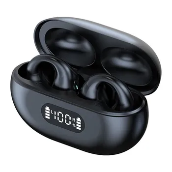 Черные Наушники Bluetooth Clip On Ear Style Earcuffs Наушники CVC 5.3 Проводимости Bluetooth Серьга Беспроводная Ушная Кость B3R1 Продается