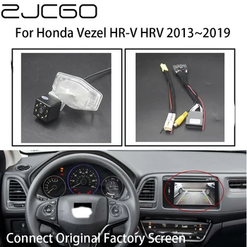 Парковочная камера заднего вида ZJCGO для Honda Vezel HR-V HRV 2013 ~ 2019