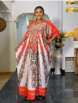 Новое Африканское Свободное платье Дашики из 100% Шелка Большого размера с коротким рукавом в африканском стиле (CP20#)