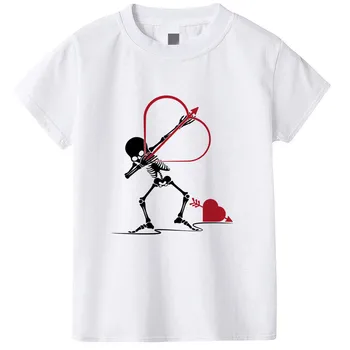 Милые футболки с рисунком сердца для маленьких мальчиков, подарки на день рождения, мягкая детская футболка