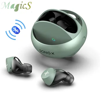 Беспроводные наушники TWS SONGX Earbuds Bluetooth Наушники Hi FI Стерео Шумоподавление Qi Зарядка с микрофоном для звонков высокой четкости