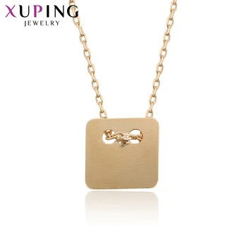 Модное Квадратное ожерелье с подвеской Xuping, вечерние украшения с темпераментом для женщин, подарки для вечеринок 44936