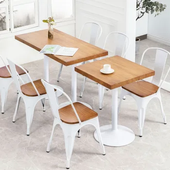 Индивидуальный обеденный стул знаменитостей в стиле американского лофта из массива дерева, обеденный стол для кафе, комбинированный стул для западного ресторана