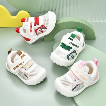 Детская обувь, сандалии для мальчиков, летняя обувь для малышей, от 0 до 2 лет, нескользящая детская сетчатая обувь на мягкой подошве для маленьких девочек