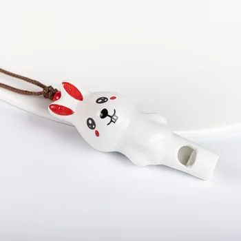 Керамический кулон-свисток в виде кролика, подарки для детей #KY417