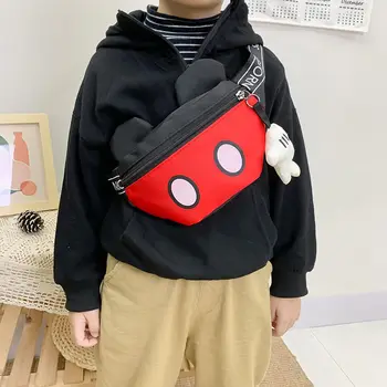 Новая детская поясная сумка Disney Mickey's, мультяшная милая детская нагрудная сумка, роскошный бренд, модный тренд, косая сумка для мальчиков и девочек