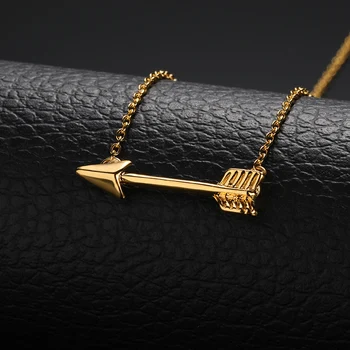 Минималистичное ожерелье со стрелой на удачу для женщин, модное ожерелье с подвеской в виде наконечника стрелы, ювелирные изделия высокого качества, подарок