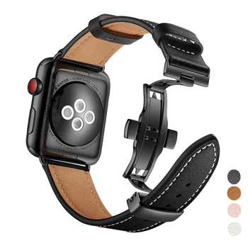 Кожаный ремешок для Apple Watch Ultra 49 мм 8 7 41 мм 45 мм удобный сменный браслет-ремешок для iwatch 6 5 4 3 44 мм 42 мм 40 мм