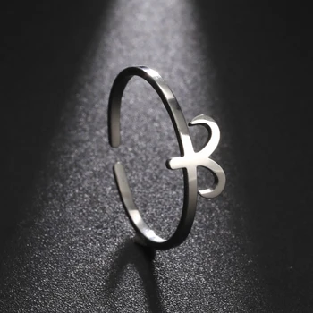 Кольцо Зодиака Teamer для женщин, Регулируемые Минималистичные кольца на палец, Ювелирные изделия с 12 Созвездиями Рак Лев Дева Овен Скорпион Близнецы