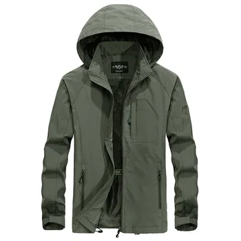 Мужская водонепроницаемая куртка в стиле милитари, весенне-осенние повседневные куртки-ветровки, мужские дышащие уличные тонкие пальто с капюшоном, одежда 6XL