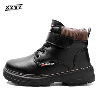 XZVZ/ Детские ботинки с водонепроницаемым верхом, Детские ботинки с нескользящей износостойкой резиновой подошвой, Обувь для мальчиков, Повседневная детская обувь