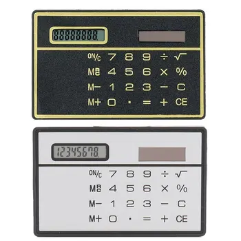 Портативный 8-значный Ультратонкий Калькулятор солнечной энергии с сенсорным экраном, дизайн кредитной карты, Мини-калькулятор для бизнес-школы